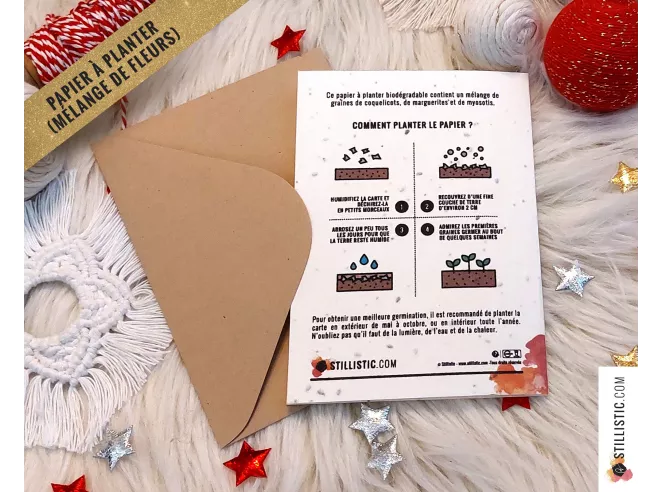 Carte de voeux Agneau Pâques à planter