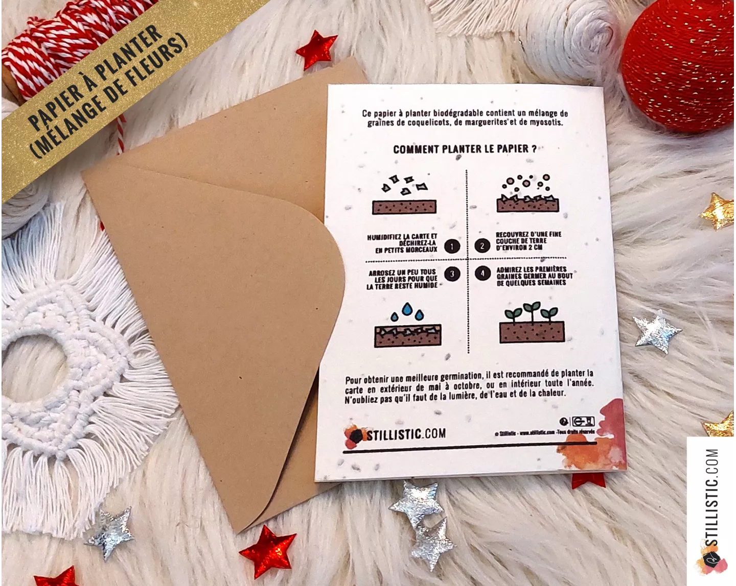 Carte de voeux Agneau Pâques à planter