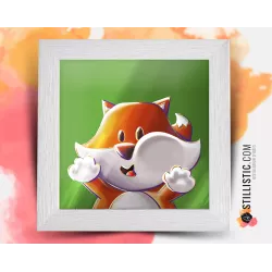 Cadre Illustration Renard Les Lou-Sticks