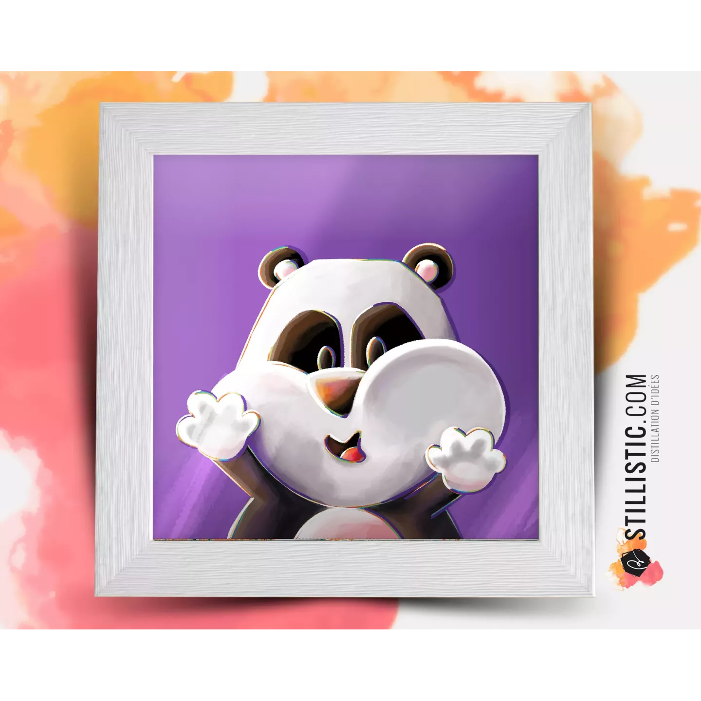 Cadre Illustration Panda Les Lou-Sticks