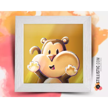 Triptyque lot de 3 Cadres Animaux Lou-Sticks