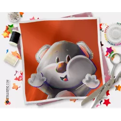 Coupon illustré Koala Les Lou-Sticks coton ou minky