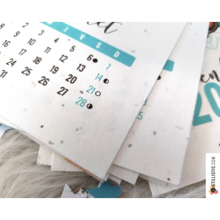 Calendrier 2026 à planter yogis éco-responsable