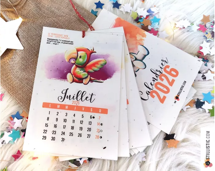Calendrier 2026 à planter animaux éco-responsable