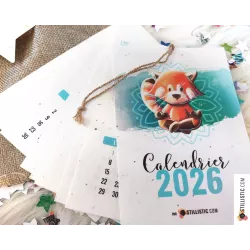 Calendrier 2026 à planter yogis éco-responsable