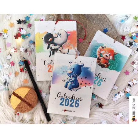 Calendrier 2026 à planter yogis éco-responsable
