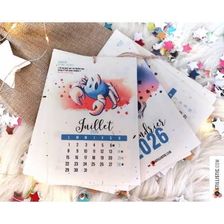 Calendrier 2026 à planter astrologie éco-responsable