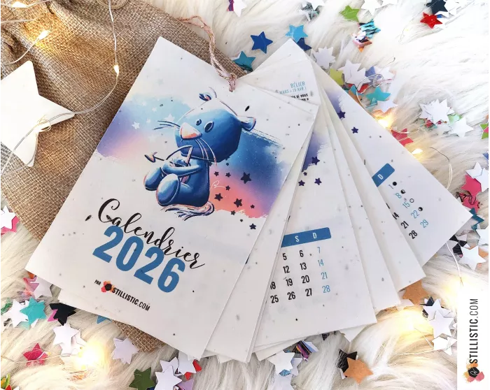 Calendrier 2026 à planter astrologie éco-responsable