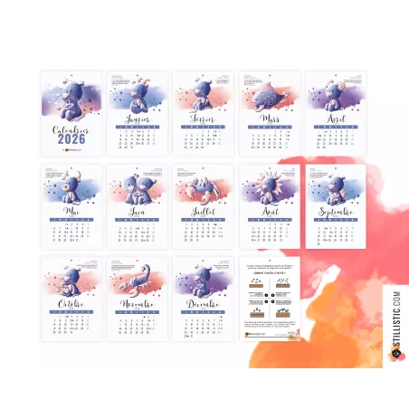 Calendrier 2026 à planter astrologie animaux éco-responsable