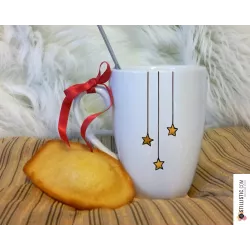 Tasse Mug à thé ou café Licorne en céramique peint à la main Noir et Or pour maman ou enfant