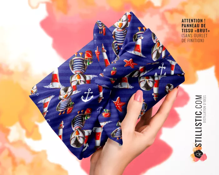 Coupon Furoshiki Macareux marin
