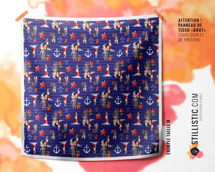 Coupon Furoshiki Macareux marin