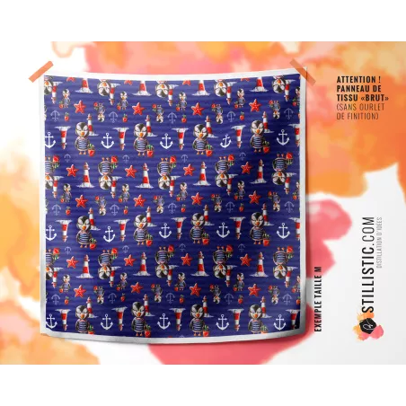 Coupon Furoshiki Macareux marin