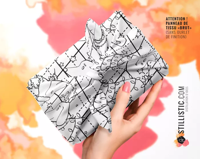 Coupon coloriable Teckels Noël