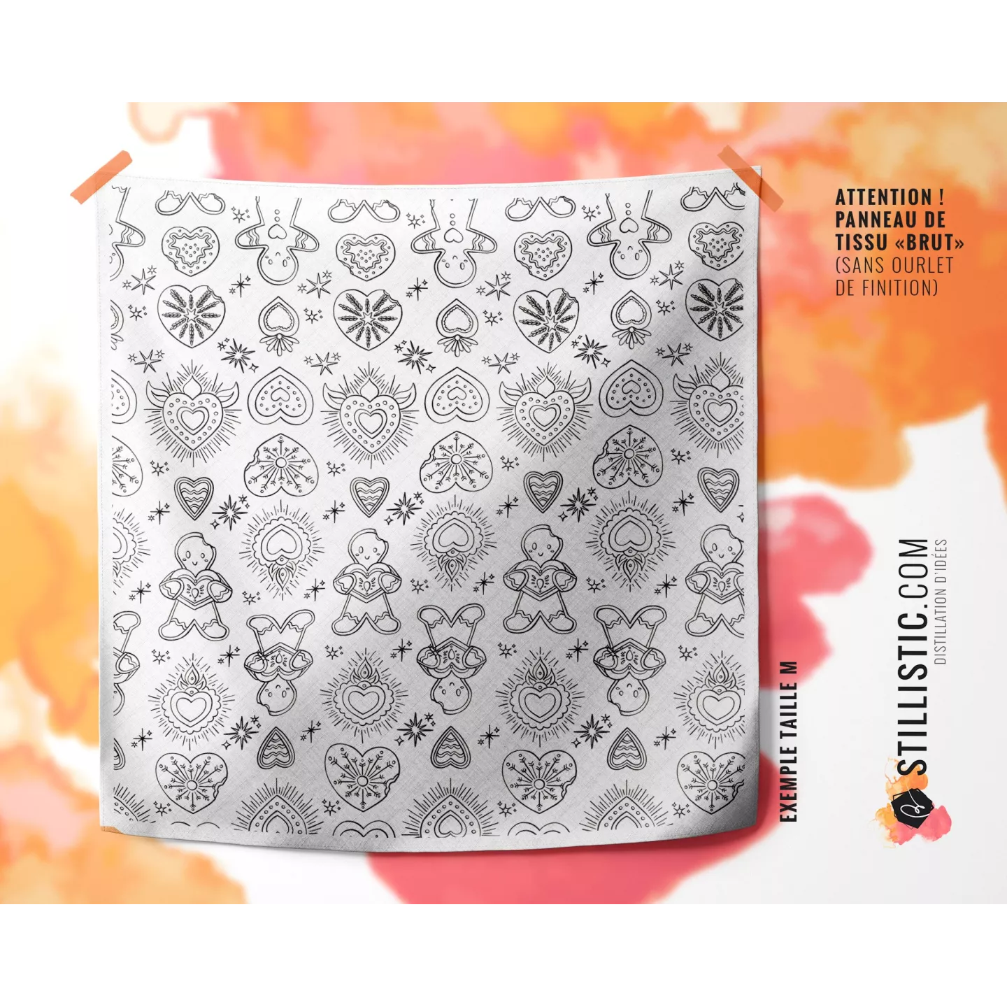 Coupon coloriable Ex-Voto Pain d'épices Noël