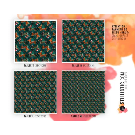 Coupon furoshiki Teckels Noël