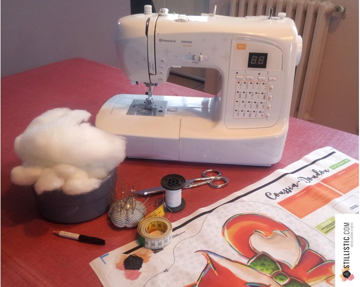 Coupon tissu Sans substances nocives à découper et coudre pour fabrication coussin animal (ou bouillotte sèche) licorne + guirla