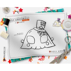 Masque fantôme Halloween coloriable en Feutrine