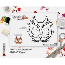 Masque Hibou Halloween coloriable en Feutrine
