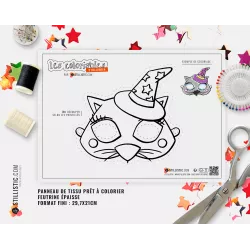 Masque Chat Magicien coloriable en Feutrine
