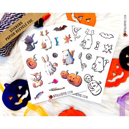 Stickers coloriables Halloween
