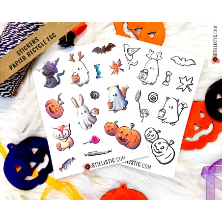 Stickers coloriables Halloween