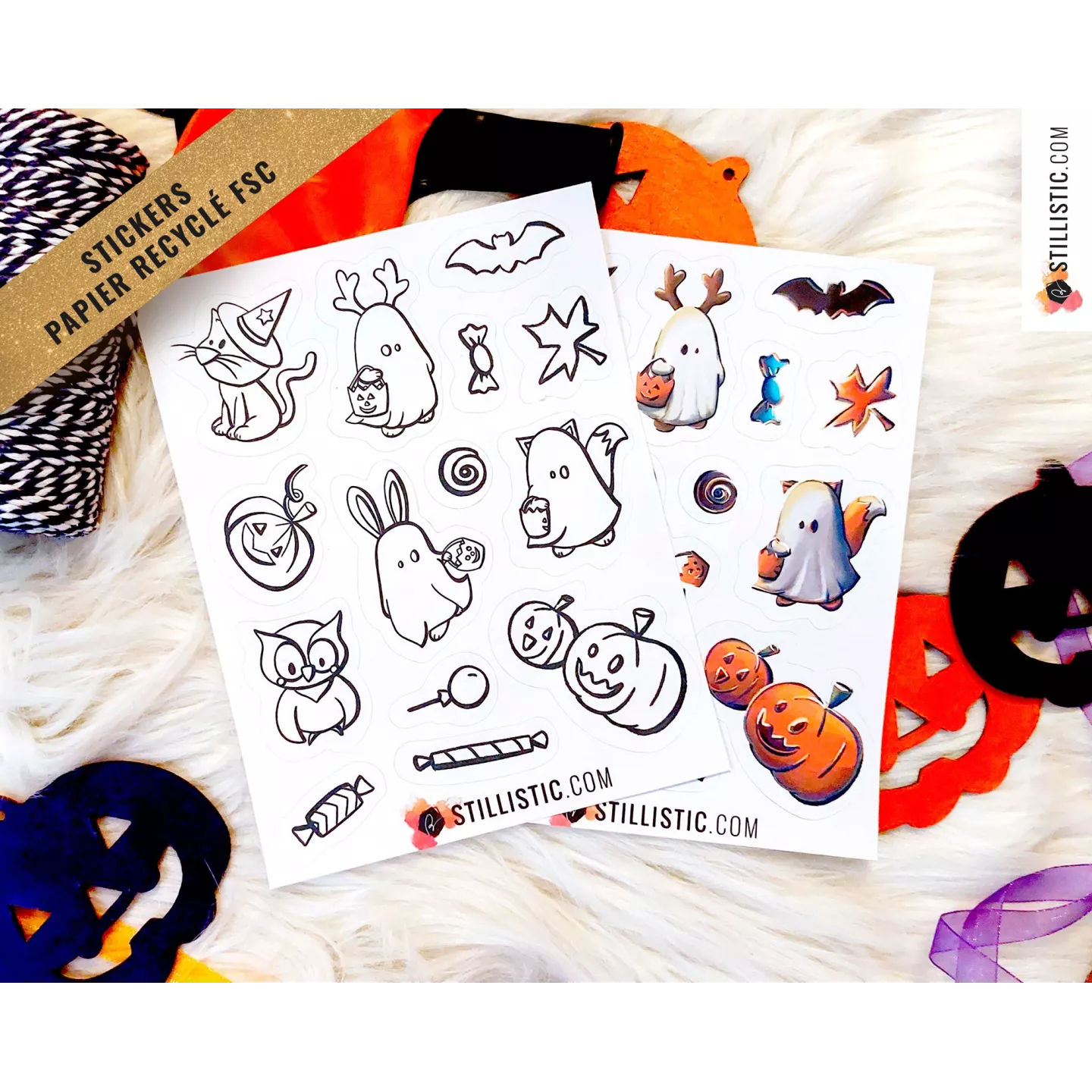 Stickers coloriables Halloween