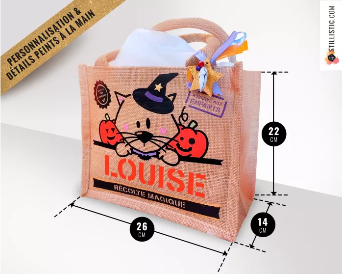 Sac bonbons jute Pâques Lapin