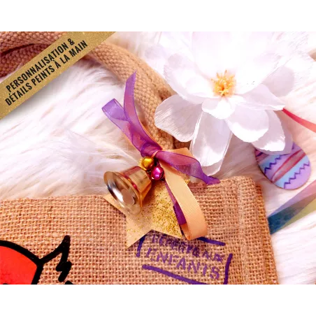 Sac bonbons jute Pâques Agneau