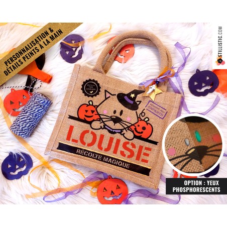 Sac bonbons jute Halloween