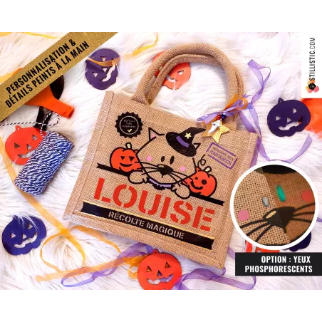Sac bonbons jute Halloween