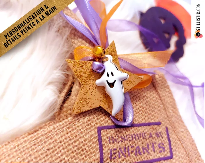 Sac bonbons jute Halloween