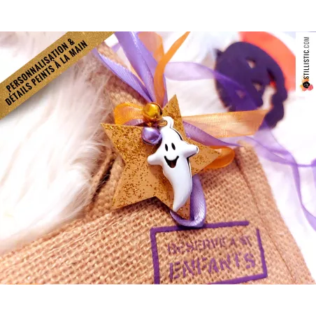Sac bonbons jute Halloween