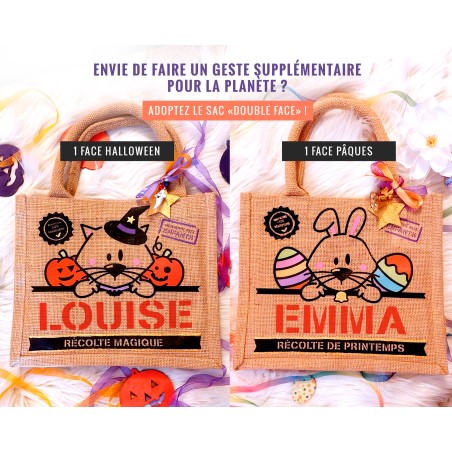 Sac bonbons jute Halloween
