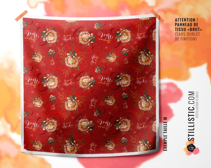 Coupon furoshiki Lion Noël