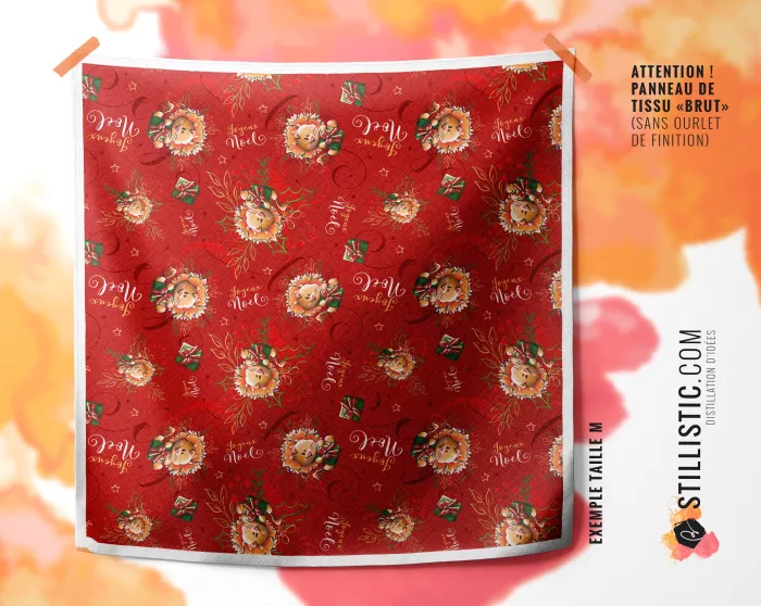 Coupon furoshiki Lion Noël
