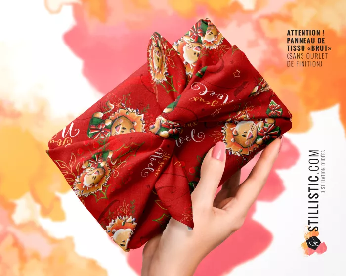 Coupon furoshiki Lion Noël