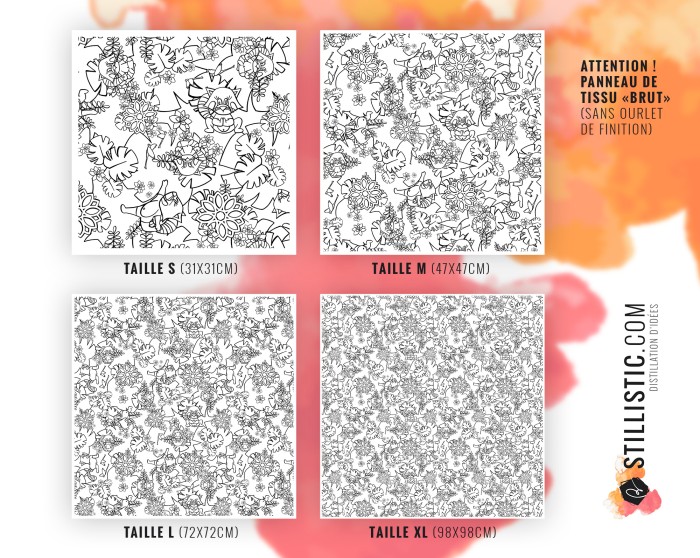 Coupon coloriable Furoshiki Panda Roux Yoga