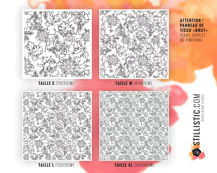 Coupon coloriable Furoshiki Panda Roux Yoga