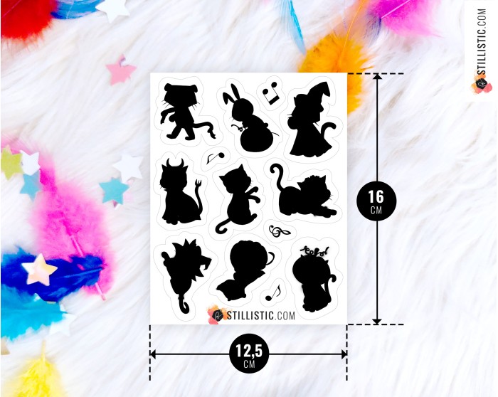 Stickers coloriables Animaux Chouchoux Stillistic