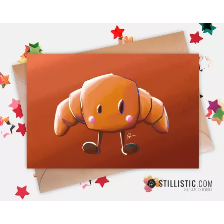 Carte de voeux Illustration Croissant