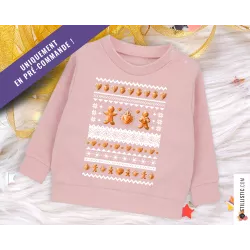Sweat-shirt de Noël Pains d'épices cœurs ex-voto Enfant