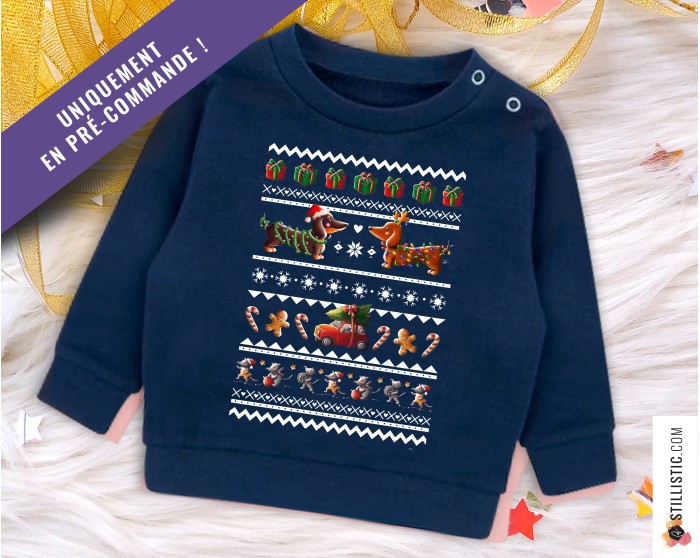 Sweat-shirt de Noël Animaux Enfant