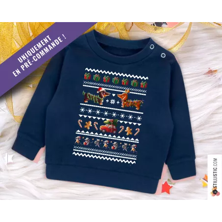 Sweat-shirt de Noël Animaux Enfant