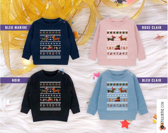 Sweat-shirt de Noël Animaux Enfant
