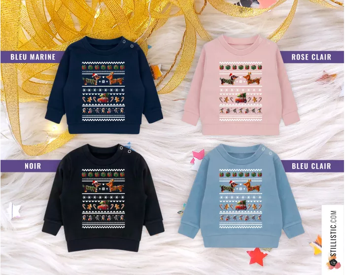 Sweat-shirt de Noël Animaux Enfant