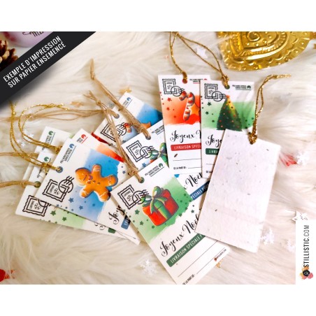 Etiquettes cadeaux Souris  de Noël à imprimer