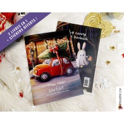 Livre 2 histoires à colorier Noël et Halloween + stickers offerts