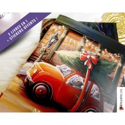 Livre 2 histoires à colorier Noël et Halloween + stickers offerts