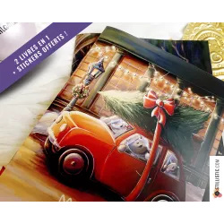 Livre 2 histoires à colorier Noël et Halloween + stickers offerts
